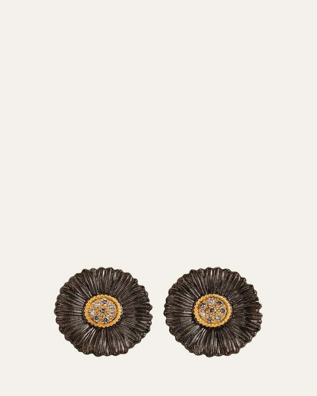 18k White Gold Ramage Earrings With Diamonds